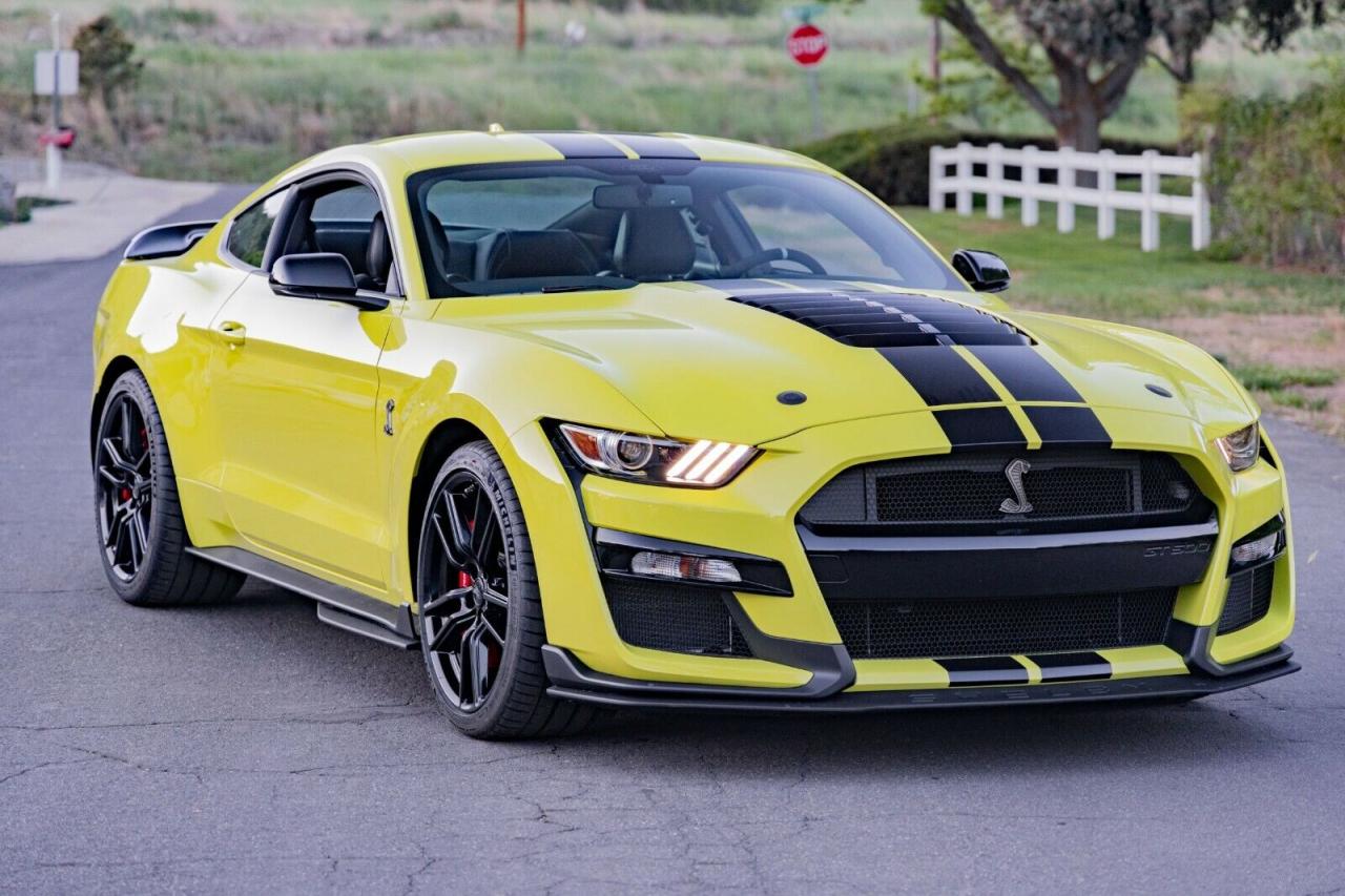 2021 Ford Mustang Coupe Yellow Rwd Automatic Shelby Gt500 Used Ford